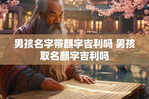 男孩名字带麒字吉利吗 男孩取名麒字吉利吗