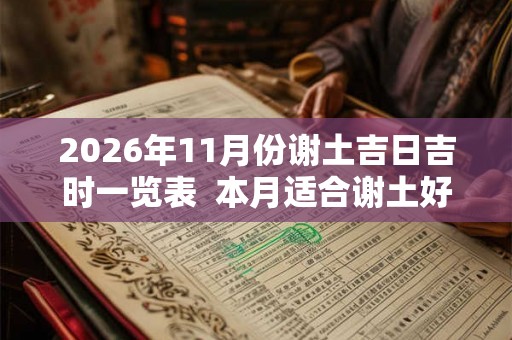 2026年11月份谢土吉日吉时一览表  本月适合谢土好日子