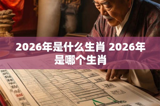 2026年是什么生肖 2026年是哪个生肖