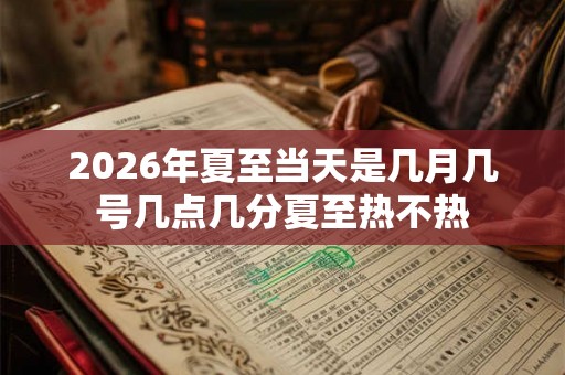 2026年夏至当天是几月几号几点几分夏至热不热 2026年夏至当天是几月几号几点几分夏至热不热
