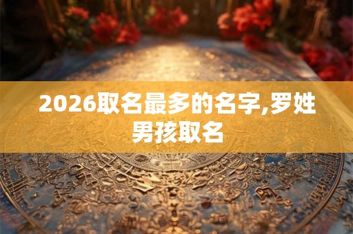 2026取名最多的名字,罗姓男孩取名 2026取名最多的名字,罗姓男孩取名