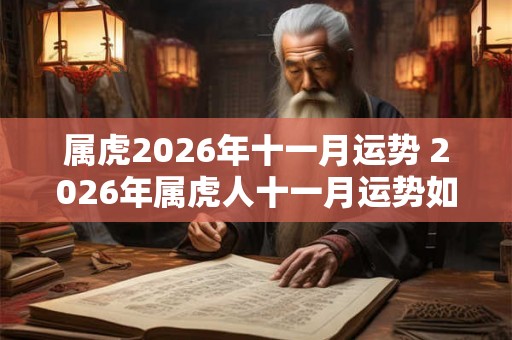 属虎2026年十一月运势 2026年属虎人十一月运势如何