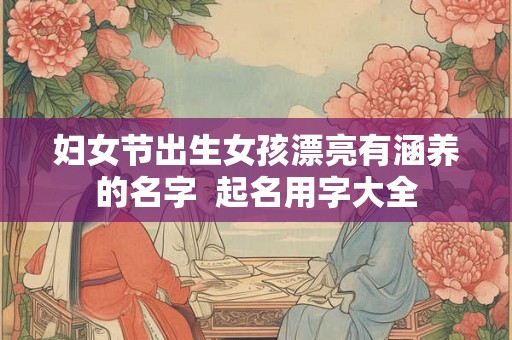 妇女节出生女孩漂亮有涵养的名字 起名用字大全 妇女节出生女孩漂亮有涵养的名字 起名用字大全