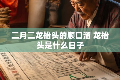 二月二龙抬头的顺口溜 龙抬头是什么日子