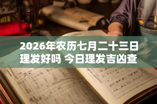 2026年农历七月二十三日理发好吗 今日理发吉凶查询