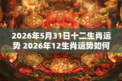 2026年5月31日十二生肖运势 2026年12生肖运势如何
