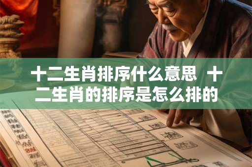 十二生肖排序什么意思  十二生肖的排序是怎么排的
