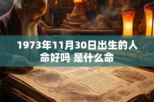 1973年11月30日出生的人命好吗 是什么命 1973年11月30日出生的人命好吗 是什么命