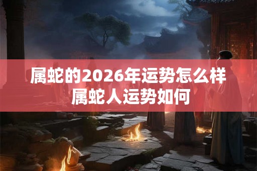 属蛇的2026年运势怎么样 属蛇人运势如何 属蛇的2026年运势怎么样 属蛇人运势如何