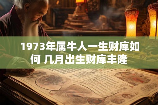 1973年属牛人一生财库如何 几月出生财库丰隆