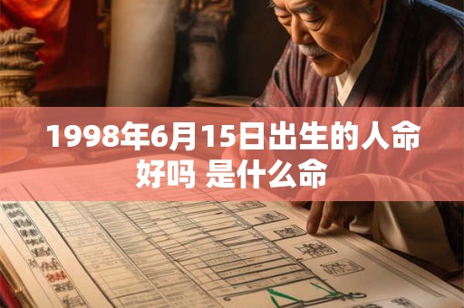 1998年6月15日出生的人命好吗 是什么命 1998年6月15日出生的人命好吗 是什么命