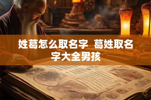 姓葛怎么取名字  葛姓取名字大全男孩