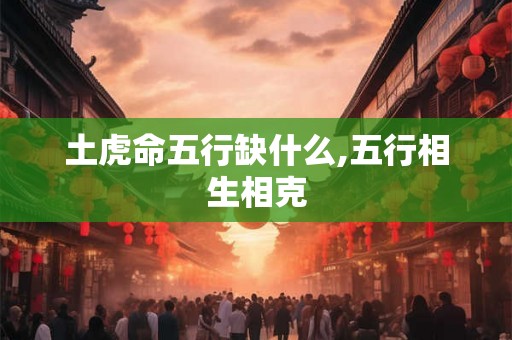 土虎命五行缺什么,五行相生相克