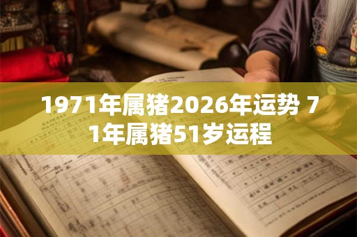 1971年属猪2026年运势 71年属猪51岁运程