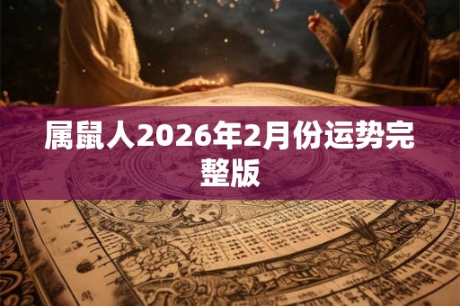 属鼠人2026年2月份运势完整版