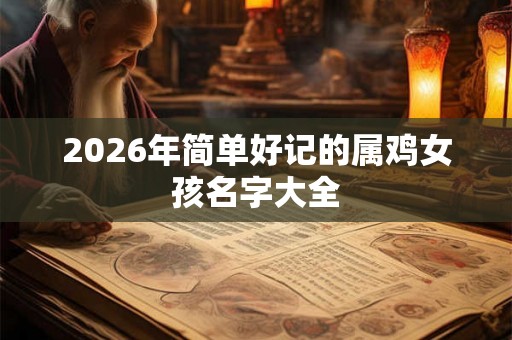 2026年简单好记的属鸡女孩名字大全