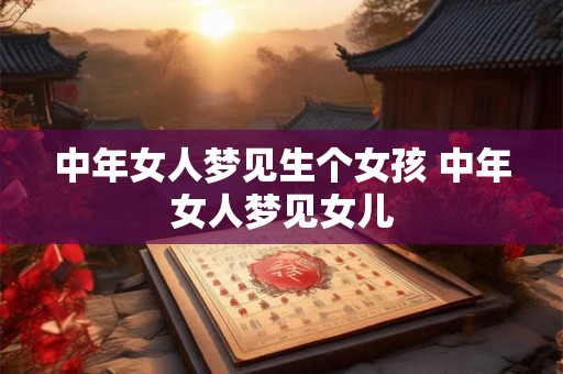 中年女人梦见生个女孩 中年女人梦见女儿