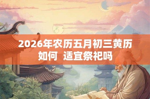 2026年农历五月初三黄历如何  适宜祭祀吗