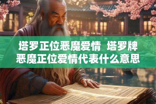 塔罗正位恶魔爱情  塔罗牌恶魔正位爱情代表什么意思