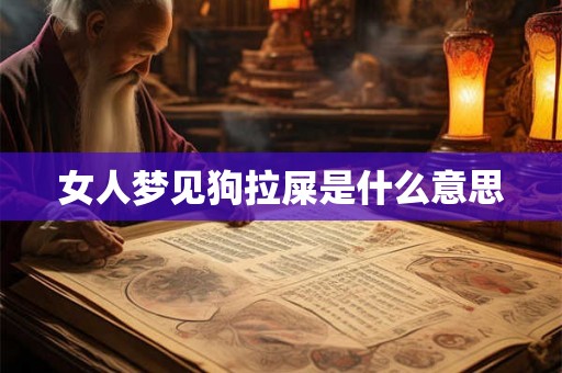 女人梦见狗拉屎是什么意思