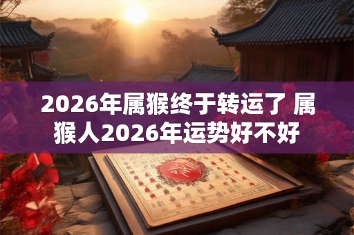 2026年属猴终于转运了 属猴人2026年运势好不好
