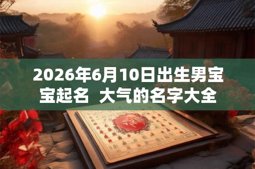 2026年6月10日出生男宝宝起名  大气的名字大全