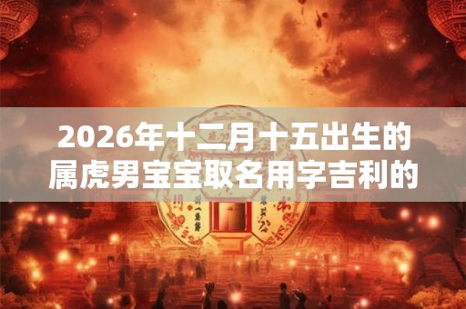 2026年十二月十五出生的属虎男宝宝取名用字吉利的