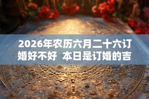 2026年农历六月二十六订婚好不好  本日是订婚的吉日吗