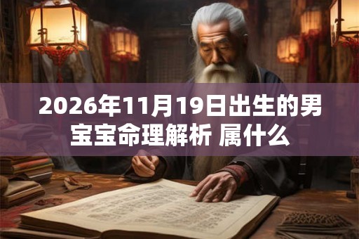 2026年11月19日出生的男宝宝命理解析 属什么