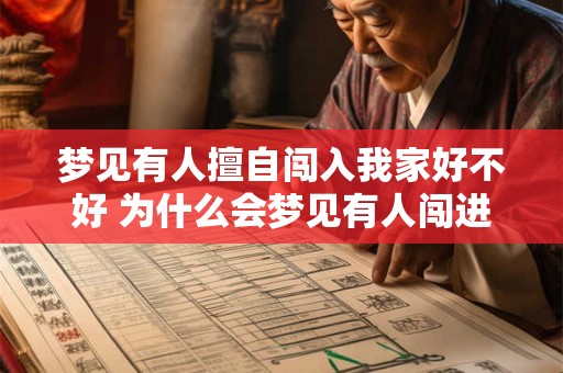 梦见有人擅自闯入我家好不好 为什么会梦见有人闯进家