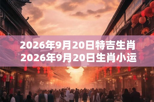 2026年9月20日特吉生肖 2026年9月20日生肖小运播报