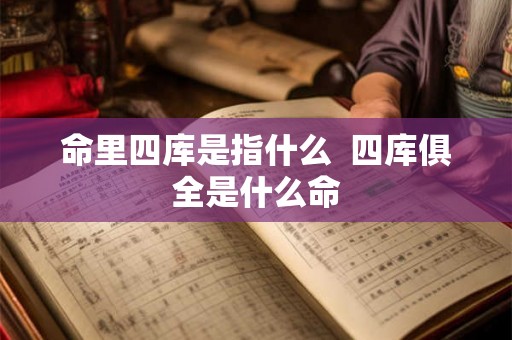 命里四库是指什么  四库俱全是什么命