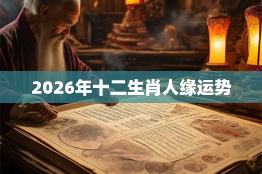 2026年十二生肖人缘运势 2026年十二生肖人缘运势