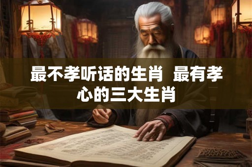 最不孝听话的生肖  最有孝心的三大生肖