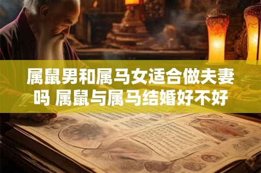 属鼠男和属马女适合做夫妻吗 属鼠与属马结婚好不好