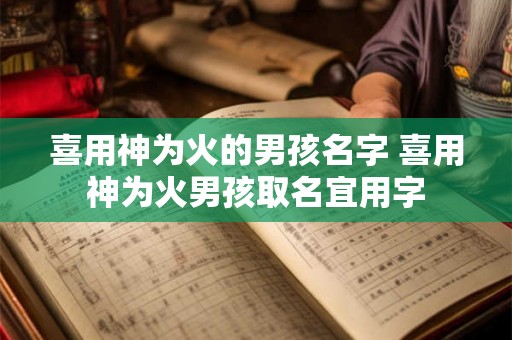 喜用神为火的男孩名字 喜用神为火男孩取名宜用字