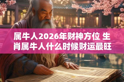 属牛人2026年财神方位 生肖属牛人什么时候财运最旺