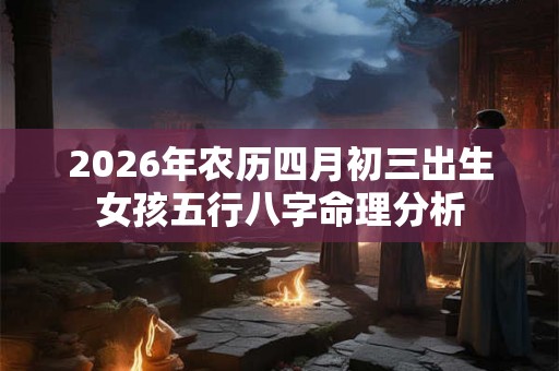 2026年农历四月初三出生女孩五行八字命理分析