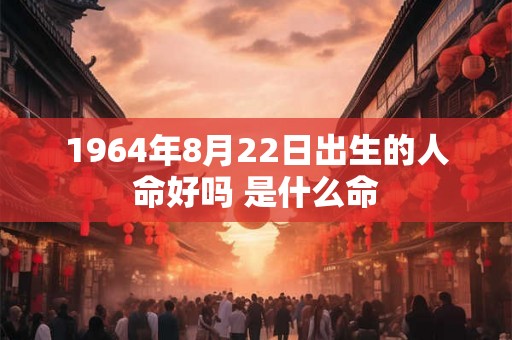 1964年8月22日出生的人命好吗 是什么命
