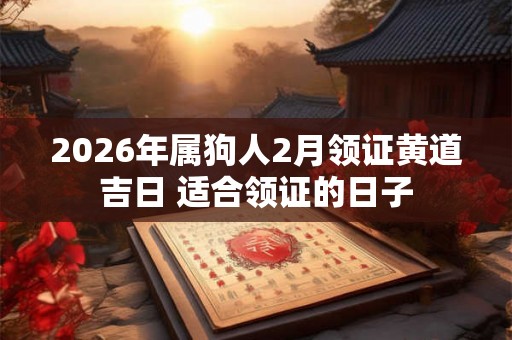 2026年属狗人2月领证黄道吉日 适合领证的日子