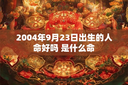 2004年9月23日出生的人命好吗 是什么命