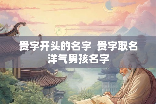 贵字开头的名字 贵字取名洋气男孩名字 贵字开头的名字 贵字取名洋气男孩名字