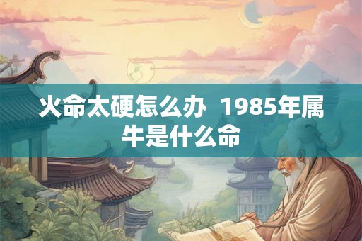 火命太硬怎么办  1985年属牛是什么命