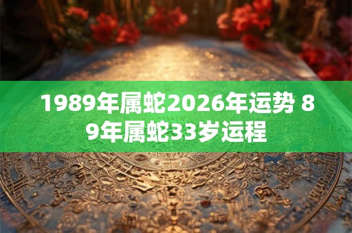 1989年属蛇2026年运势 89年属蛇33岁运程