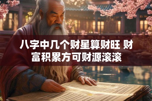 八字中几个财星算财旺 财富积累方可财源滚滚