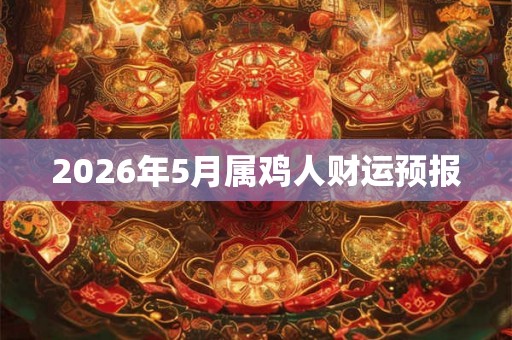 2026年5月属鸡人财运预报
