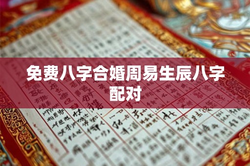 免费八字合婚周易生辰八字配对 免费八字合婚周易生辰八字配对