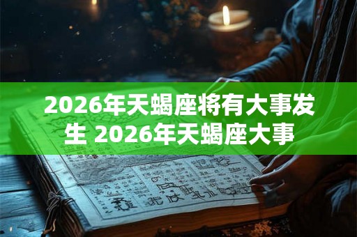 2026年天蝎座将有大事发生 2026年天蝎座大事