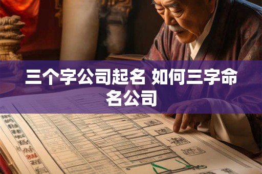 三个字公司起名 如何三字命名公司 三个字公司起名 如何三字命名公司