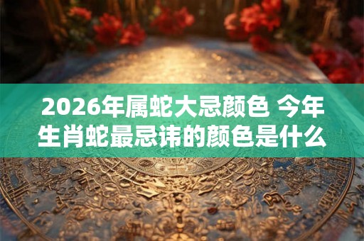 2026年属蛇大忌颜色 今年生肖蛇最忌讳的颜色是什么